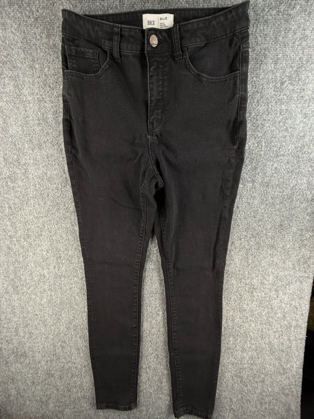 BKE Billie Slim Fit High Rise Ankle Skinny Black Denim Jeans Women ACTL 29x29